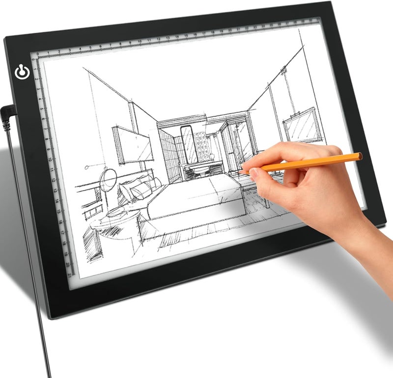DigitPro A4 Light Box for Tracing – Ultra-Thin LED Light Table with Adjustable Brightness, USB Powered Light Board for Kids, Artists, Tattoo Transfer, Drawing, Sketching, Stenciling & Art Projects - Image 1